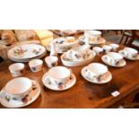 A COLLECTION OF ROYAL WORCESTER 'EVESHAM' including six dinner plates, five soup bowls and plates,
