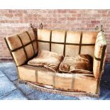 A HIGH BACK DROP END KNOLE STYLE SOFA, H 107cm x W 157cm x D 97cm Condition Report : In need of re-