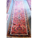 A SAROUK RUNNER 309cm x 90cm