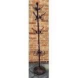 CAST IRON COAT AND STICK STAND H 190cm