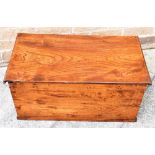 AN ELM STORAGE BOX H 32cm x W 67cm x D 37cm