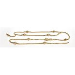 A 9CT GOLD BROKEN FANCY LINK CHAIN Hallmarked for London, weight 5.1g. Condition Report : as found