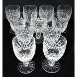 ELEVEN MATCHING WATERFORD CRYSTAL 'ALANA' PATTERN WHITE WINE GLASSES 12cm high Condition Report :