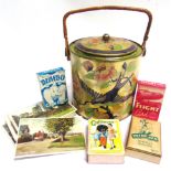 ASSORTED COLLECTABLES comprising a Vincents Chocolate Toffees tin in the form of a biscuit barrel,