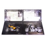 TWO 1/12 SCALE MINICHAMPS CLASSIC BIKE SERIES MODELS comprising a No.13 (Item 122 133401), 2005