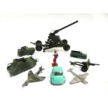 ASSORTED DIECAST MODEL MILITARY & OTHER VEHICLES including a Spot-On No.118, B.M.W. Isetta,