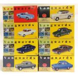 EIGHT 1/43 VANGUARDS MODEL CARS each mint or near mint and boxed.