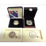 UNITED KINGDOM - A SILVER COLLECTION comprising a Britannia silver two pounds, 1998, in presentation