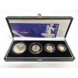UNITED KINGDOM - A BRITANNIA SILVER PROOF COLLECTION, 2001 comprising four coins, limited edition of