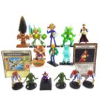 A YU-GI-OH FIGURE & CARD COLLECTION comprising fourteen assorted figures, all without cards,