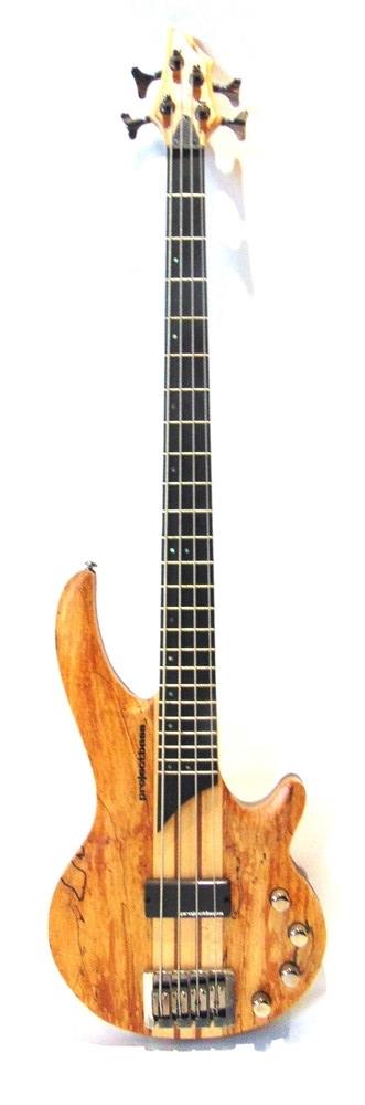 A HUDSON PROJECTBASS PROFESSIONAL ELECTRIC BASS GUITAR the solid body with built-in 9v powered pre-