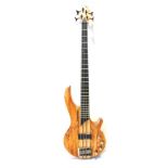 A HUDSON PROJECTBASS PROFESSIONAL ELECTRIC BASS GUITAR the solid body with built-in 9v powered pre-