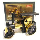 A WILESCO D36, LIVE-STEAM STEAM ROLLER TRACTION ENGINE black, good condition, boxed.
