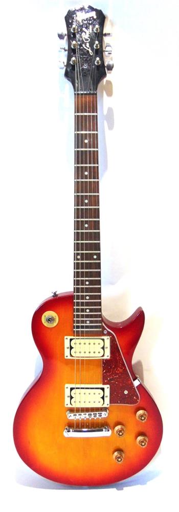 A GIBSON LES PAUL UNBRANDED COPY ELECTRIC GUITAR the solid body with twin pick-ups, in cherry - Image 2 of 4