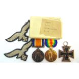 A GREAT WAR PAIR OF MEDALS TO AIR MECHANIC, 1ST CLASS H.J. BAVERSTOCK, ROYAL AIR FORCE comprising