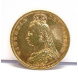 GREAT BRITAIN - VICTORIA (1837-1901), HALF-SOVEREIGN, 1892 Jubilee head, shield to reverse.