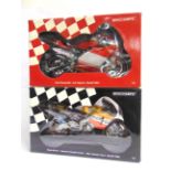 TWO 1/6 SCALE MINICHAMPS MODEL MOTORCYCLES comprising a No.062 027146, 2002 Honda RC211V,