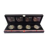 UNITED KINGDOM - A COUNTDOWN TO LONDON 2012 SILVER PROOF £5 COIN SET, 2009-2012 comprising four