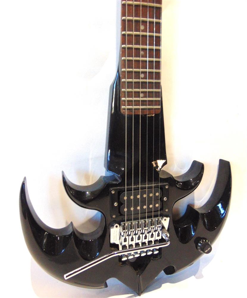 A DIMAVERY AXE-STYLE ELECTRIC GUITAR the solid body with a licensed 'Floyd Rdse' tremolo system, - Image 2 of 3