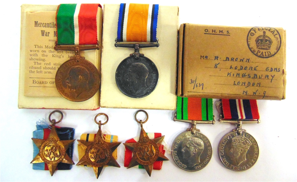 A GREAT WAR & SECOND WORLD WAR FATHER & SON MEDAL GROUP namely a Great War pair of medals to Richard