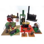 ASSORTED LIVE-STEAM STATIONARY STEAM PLANTS & ACCESSORIES by Mamod and others, together with a