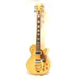 A GIBSON LES PAUL CUSTOM UNBRANDED COPY ELECTRIC GUITAR the solid body with a Bigsby style 'horse-