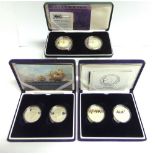 UNITED KINGDOM - A SILVER CROWN / FIVE POUNDS COLLECTION comprising a 200th Anniversary Nelson -