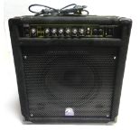 A WHITE HORSE BP80 BASS GUITAR AMPLIFIER with 80 watts output, and digital bass boost control,