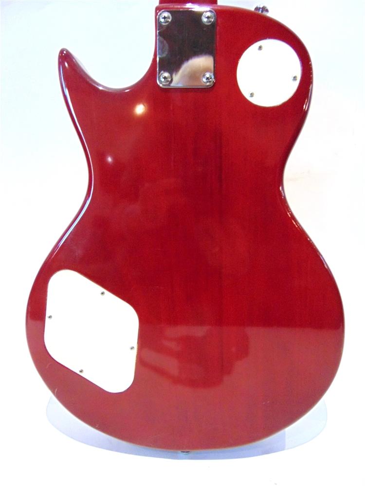 A GIBSON LES PAUL UNBRANDED COPY ELECTRIC GUITAR the solid body with twin pick-ups, in cherry - Image 3 of 4