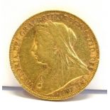 GREAT BRITAIN - VICTORIA (1837-1901), SOVEREIGN, 1900 old veiled bust.