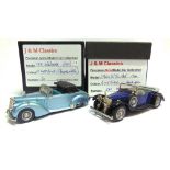 [WHITE METAL]. TWO 1/43 SCALE J. & M. CLASSICS MODEL CARS comprising a No.20, 1953 Alvis TA21
