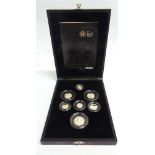 UNITED KINGDOM - A ROYAL SHIELD OF ARMS SILVER PIEDFORT COLLECTION, 2008 comprising seven coins,