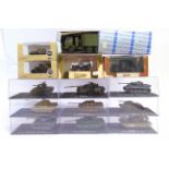 FOURTEEN ASSORTED DIECAST MODEL MILITARY VEHICLES by Victoria (2), Oxford Diecast (2), and others,