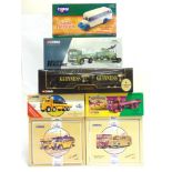 SEVEN CORGI CLASSICS DIECAST MODEL VEHICLES including a Heavy Haulage No.31003, A.E.C. Articulated