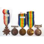 A GREAT WAR & LATER FAMILY GROUP OF MEDALS namely a Great War trio of medals to Private A.