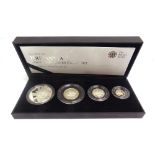 UNITED KINGDOM - A BRITANNIA SILVER PROOF SET, 2011 comprising four coins, limited edition of