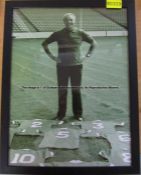 Joe Fagan black & white photograph on card from Liverpool Football Club's Melwood Training Ground,