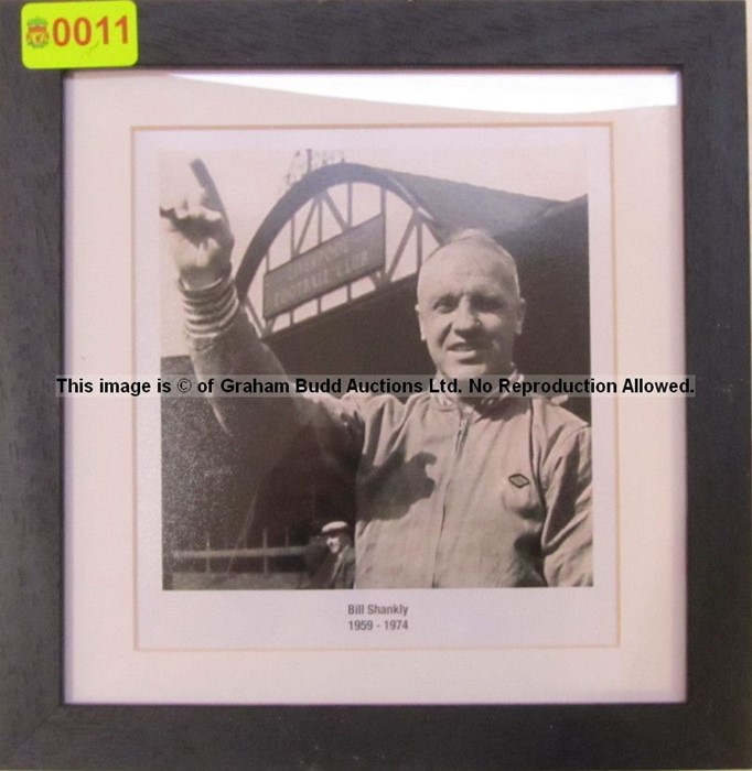 BILL SHANKLY 1959-1974 b & w photograph from the Managers' Gallery at Liverpool Football Club's