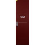 Head of Opposition Analysis Greg Mathieson's locker door from the first-team coaching staff's