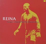 Pepe Reina wall art from Liverpool Football Club's Melwood Training Ground, REINA lettered in white,