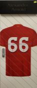 Trent Alexander-Arnold's No.66 locker door from the First Team Changing Room at Liverpool Football