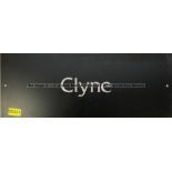 Nathaniel Clyne's black-painted aluminium locker door name plate from Liverpool Football Club's