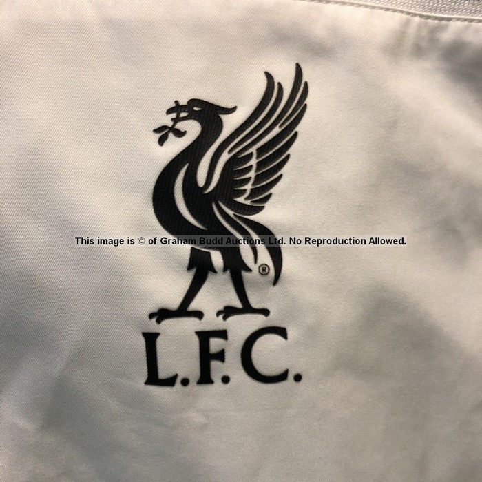 Liverpool manager Jurgen Klopp-worn white zip-up rain jacket from season 2015-16, New Balance brand, - Image 10 of 12