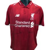 Ian Rush and Robbie Fowler double-signed red Liverpool FC replica home jersey season 2018-19,