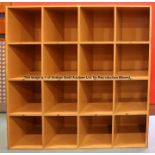 Floor-standing wooden shelving unit for towels from the Laundry Room at Liverpool Football Club's