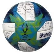 Official match ball from the UEFA Super Cup, Liverpool FC v Chelsea FC at Besiktas Park Istanbul,