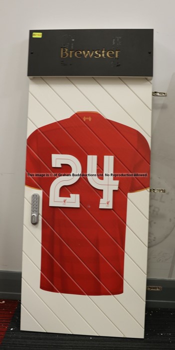 Rhian Brewster's No.24 locker door from the First Team Changing Room at Liverpool Football Club's - Image 2 of 3