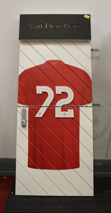 Sepp van den Berg's No.72 locker door from the First Team Changing Room at Liverpool Football Club's - Image 2 of 3