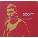 Elisha Scott wall art from Liverpool Football Club's Melwood Training Ground, SCOTT lettered in