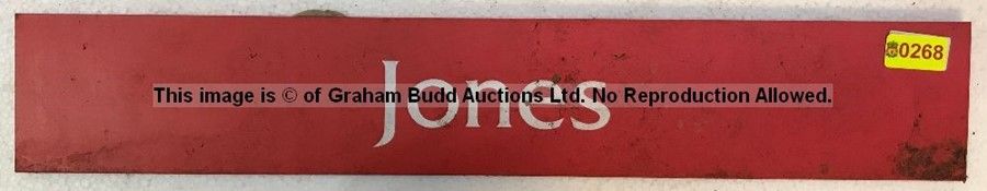 Curtis Jones' reserved car parking space name plate from the Car Park at Liverpool Football Club's